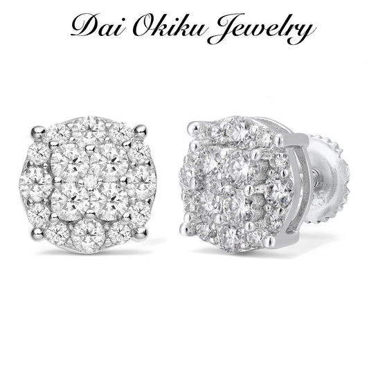 Stud Cluster Diamond Earrings